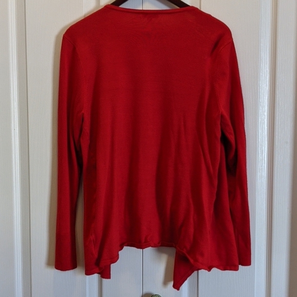 3/$20 Olivia Warren drape front cardigan - Picture 3 of 7